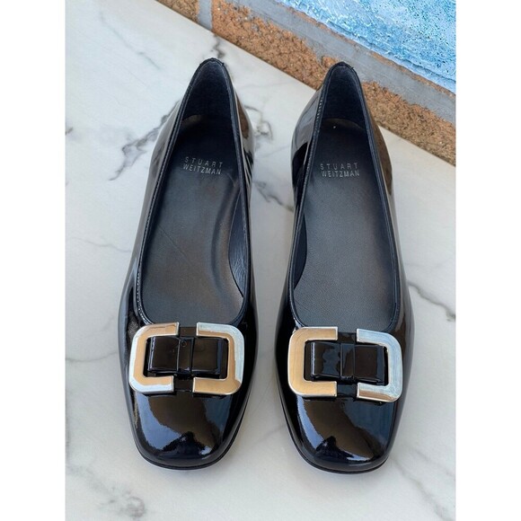 Stuart Weitzman buckled patent leather shoes size 8 - Picture 2 of 12